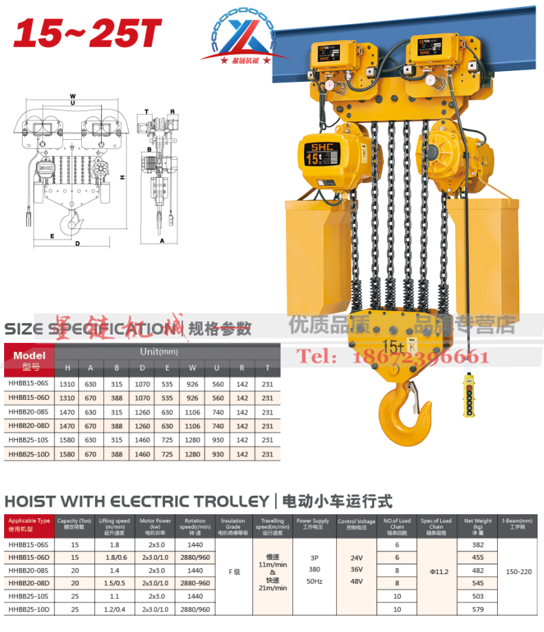 環(huán)鏈電動葫蘆15T-25T